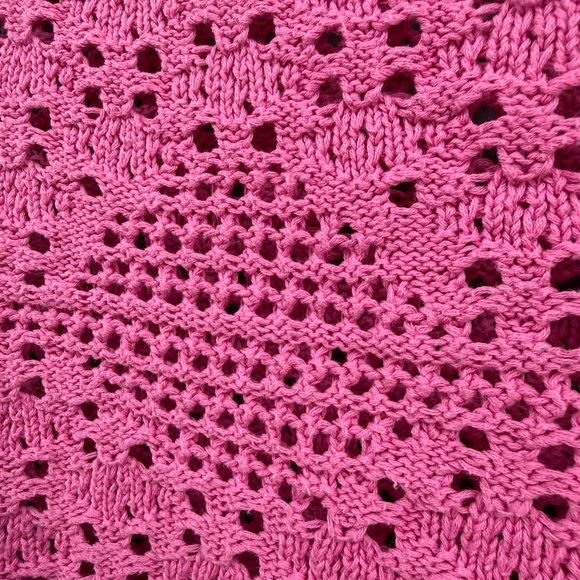 Free People Home Run Crochet Color block Cropped Sweater Size M Bohemian Hippie - Picture 3 of 11